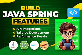professionally develop java spring features