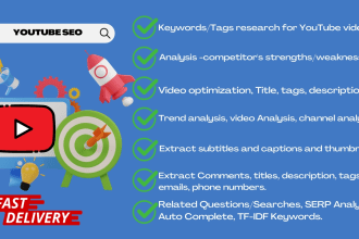 give competitor research, keyword research for youtube video