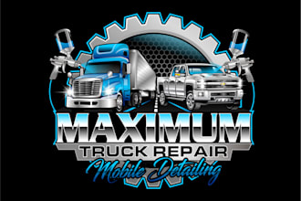 design a modern 3d auto detailing, automotive, and car wash logo