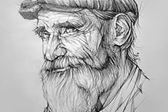do a realistic pencil sketch portrait