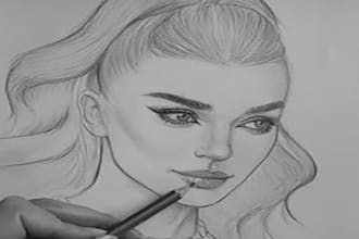 make a realistic pencil sketch portrait for you