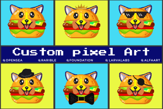 generate nft art, pixel art, crypto punks for nft marketplace