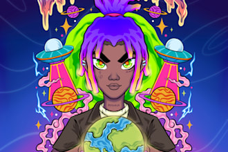 create anime emo rap hiphop album cover