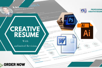 design a professional and creative resume ,cv templates