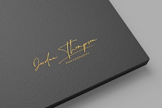 design cursive, handwritten, photography signature logo