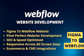 develop webflow website or do figma to webflow design or webflow developer