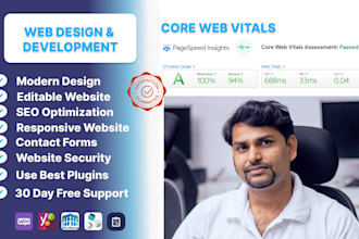 create wordpress website design, development seamless UI, UX, SEO optimization