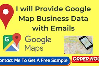 make google map scrapper and provide you map data