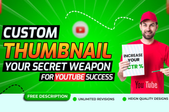 do custom thumbnail design for youtube and facebook
