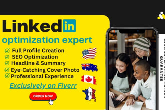completely build your linkedin account and optimize the profile