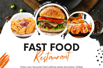 design an attractive food , business  , sport flyer or banner