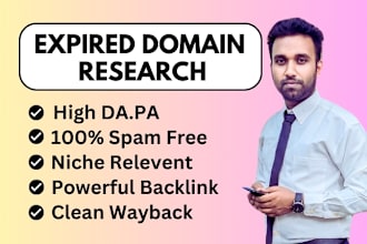 do high da expired domain research with quality backlink