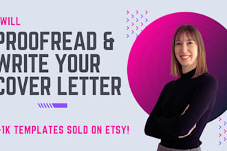 proofread, edit and write your cover letter