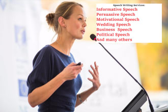 write an informative or persuasive speech