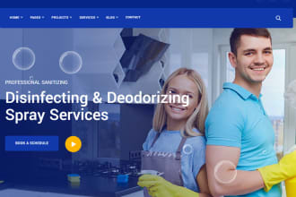 cleaning service website, office cleaning, clean website, bookingkoala website