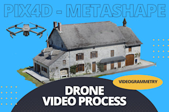 process drone video into 3d models, maps