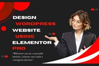 be your elementor expert for elementor pro website