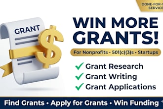 do grant writing, grant research and grant applications