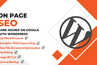 do a wordpress on page SEO using rankmath for the website and store