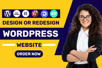 design, redesign, create, update, edit, clone, fix or revamp wordpress website