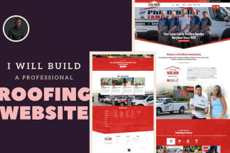 build a professional roofing website, roofing landing page