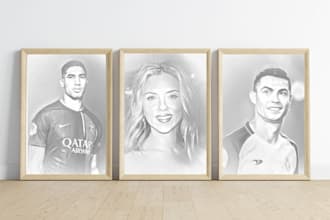 draw a realistic pencil sketch portrait from your photo