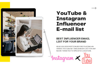 do active instagram and influencer email list research