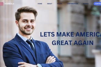 design a professional and sleek political campaign website on wordpress or wix