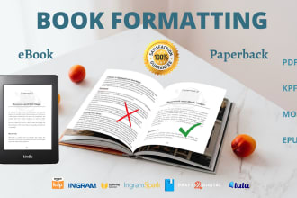 do ebook and print book formatting for kdp and ingramspark