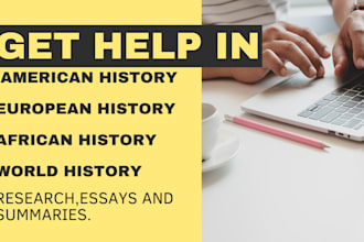 do american history,european history,world history,research