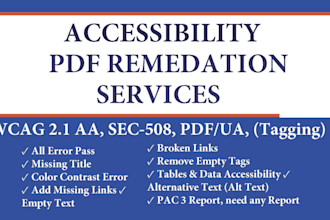 manually test PDF and fix all accessibility issues
