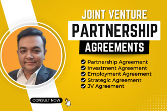 draft a strong joint venture partnership agreement