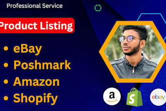 do product listing and product upload to marcari, ebay, etsy, poshmark