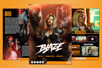 design press kit, media kit and epk with clickable links