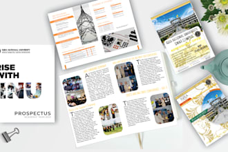 design prospectus, magazine, catalog, newsletter, book cover