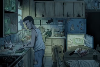 draw for you creepy scenes, illustration