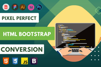 convert figma to HTML, xd to HTML, website design, responsive design