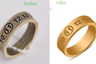 high end  jewelry and product retouch photo editing fast delivery