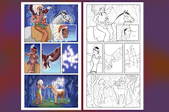 draw comic book pages or stylized illustration
