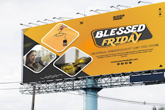 design billboards, banners, street signs, hoardings