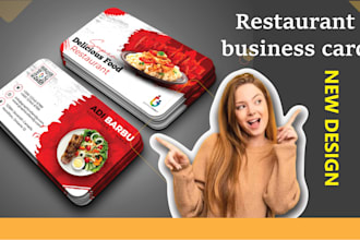 design professional food restaurant business cards