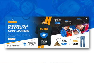 design website hero banner, shopify banner, website slider, header or cover