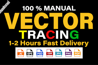 do vector tracing vectorize image font vector png to vector logo to vector