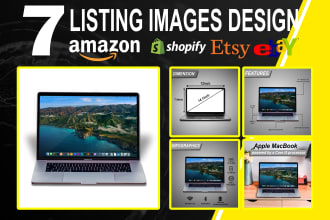 design amazon pictures, shopify ebay etsy product listing images, photo editing