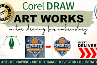do vector drawing for embroidery