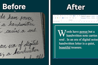 type your handwritten notes to ms word