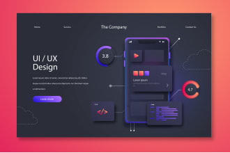 design full responsive professional website UI UX figma psd
