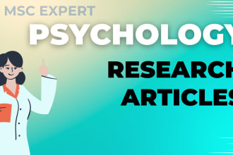 write psychology research based articles and blog posts