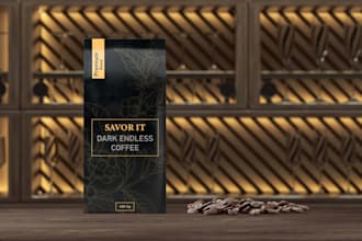 do coffee label, bag and packaging design