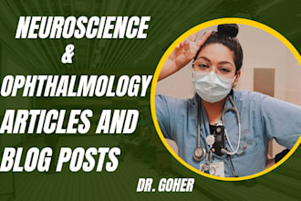 write neuroscience and ophthalmology as a doctor